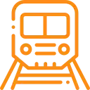 Train icon representing railway reservation service for travel in Uttarakhand